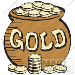 29405-royalty-free-cartoon-clip-art-of-a-stack-of-gold-coins-near-a-pot-of-leprechauns-gold-by-andy-nortnik