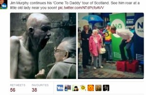 jim murphy roars at old lady