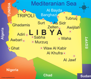 libya map