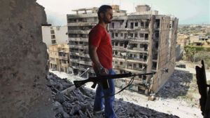 libya rebel building