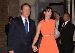 David and Samantha Cameron arrive at the 2013 Conservative Summer Party