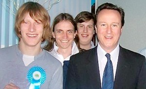 Shows: Matt Lewis (Far Left) with David Cameron. Source: Facebook